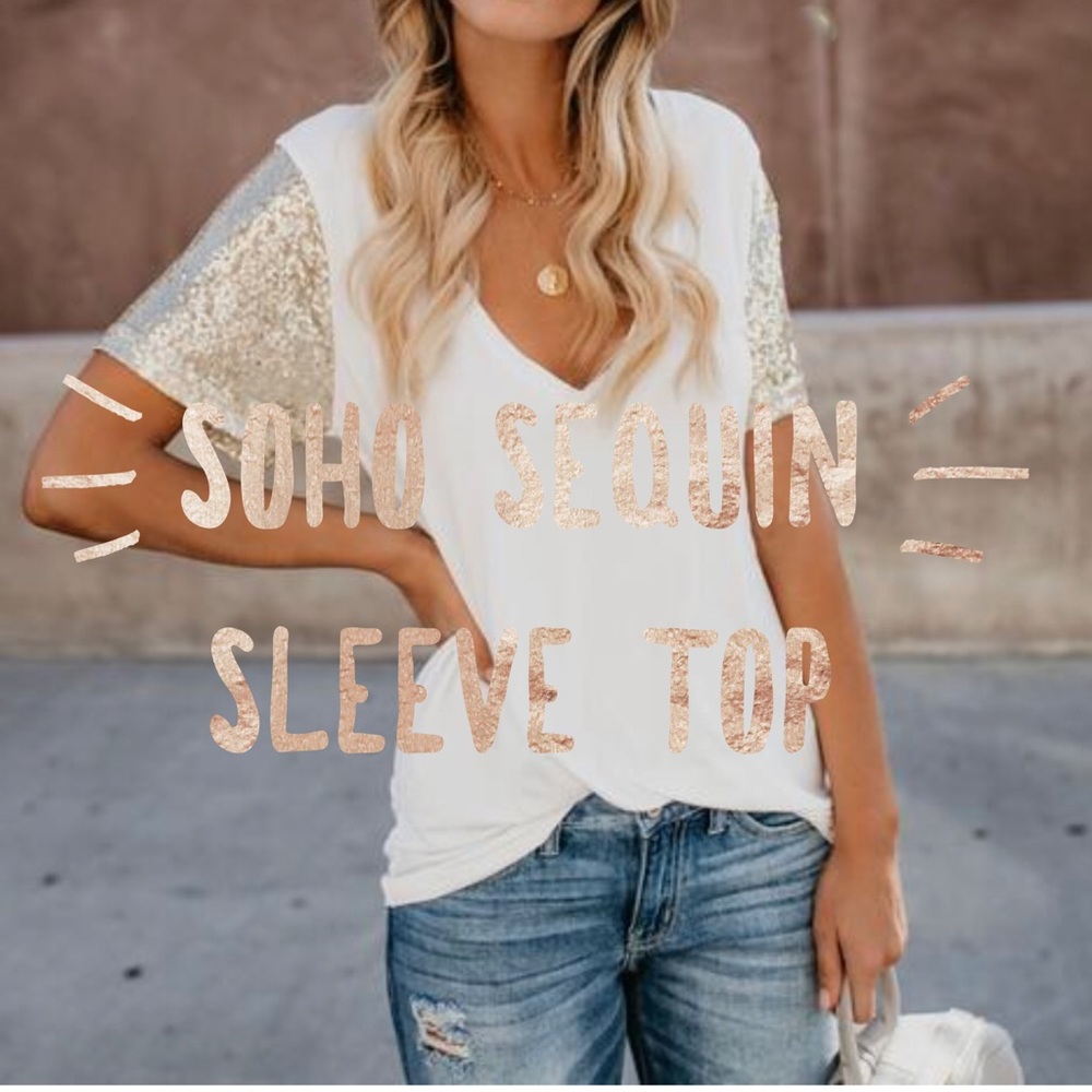 ‘Soho’ Sequin Sleeve Top - RESTOCKED